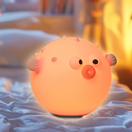 LED Blowfish Dekorative Lampe 1W 3000K RGBW Rosa Dimmbar Hela Sanico Goldlux