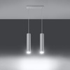 LAGOS 2 2xGU10 Minimalistische Weiße SOLLUX Pendel-Deckenleuchte