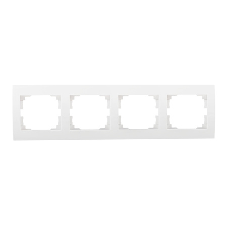 Horizontalrahmen 4fach für LOGI-Steckdose Weiß KANLUX
