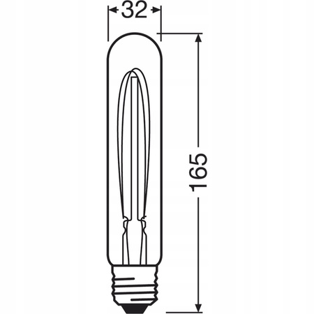 Dekorative Leuchtmittel E27 TUBULAR 4,8W = 40W 470lm 2200K Warm 320° Filament dimmbar OSRAM Vintage 1906