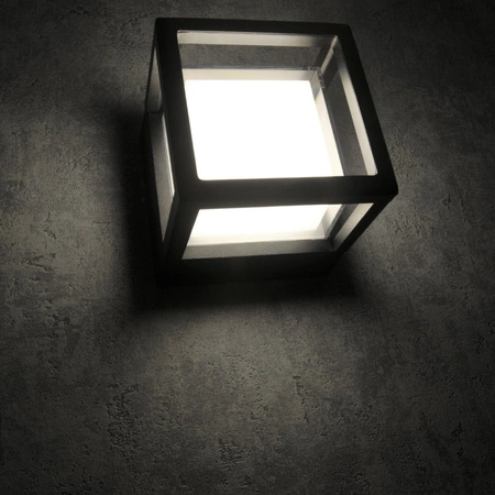 KANSAS LED Wandleuchte Gartenleuchte IP44 12W 4000K Schwarz GOLDLUX (Polux)