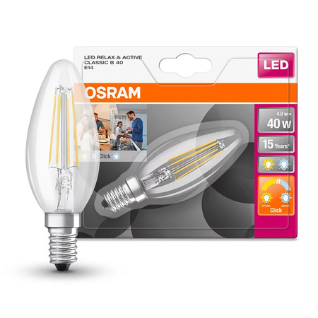 LED Lampen E14 B40 4W = 40W 470lm 2700-4000K Warm und Neutral 300° Glühfaden OSRAM STAR A und R