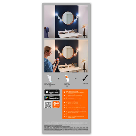 Intelligente Wandleuchte SMART + WIFI 12W ORBIS WALL CROSS WHITE LEDVANCE