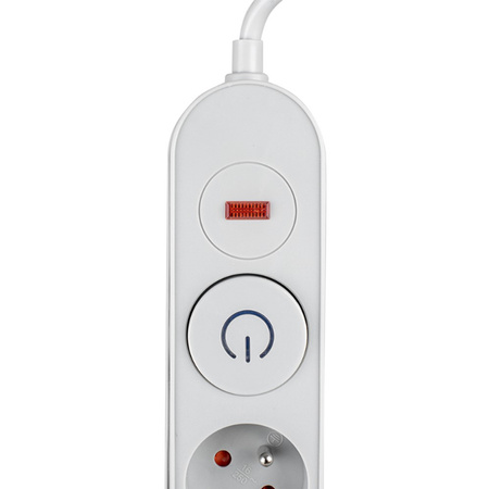 Verlängerungskabel mit Überspannungsschutz 3M 5GN Netzwerk Grau Power Strip + Schalter