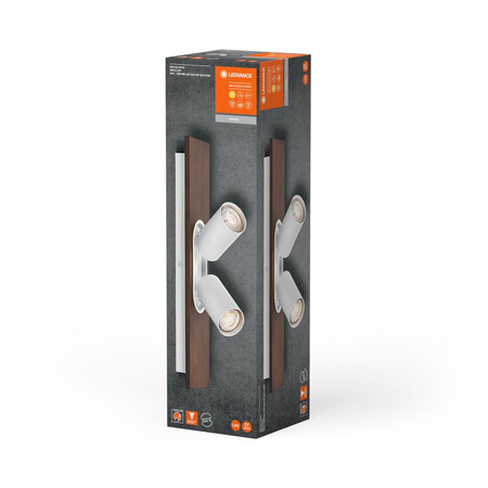 LED-Deckenleuchte Wandmontage Aufputz 6.8W 460lm 3000K Warm Dimmbar Dekorativ Weiß Braun Spot Quecksilber Ledvance