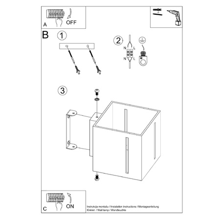 LED PIXAR G9Wandleuchte Oben Unten Cube Weiß SOLLUX