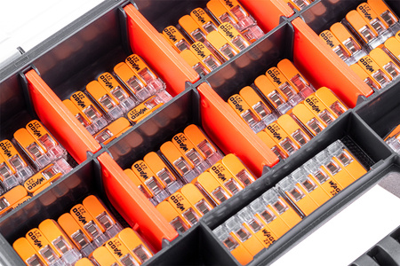 Schnellverbinder WAGO Installationsverbinder Set à 60 Stück - 25x 221 2x4mm + 25x 3x4mm + 10x 5x4mm