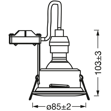 Einbauleuchte GU10 4,3W 280lm 230V IP65 2700K Warm Ra ≥ 90 LED SPOT LEDVANCE