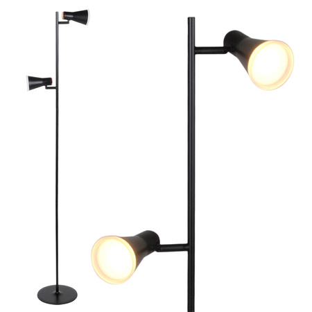 Stehleuchte 7W 2x LED BERG schwarz 3000K GOLDLUX (Polux)