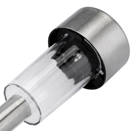 LED Solar-Gartenleuchte satiniert INOX / CHROME