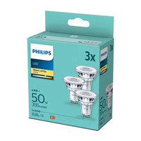 3x LED Lampen GU10 4,6W = 50W 355lm 2700K Warm 36° PHILIPS