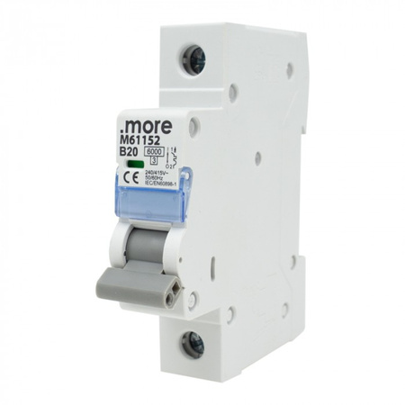 Überstrom-Leitungsschutzschalter Sicherungstrenner 6kA 1P B 20A .MORE