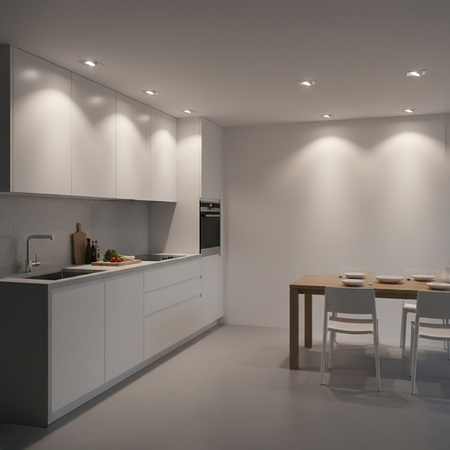 Einbaustrahler GU10, MR16 Einbauspot HALOGEN Quadrat beweglich Weiß CASSIO LUMILED