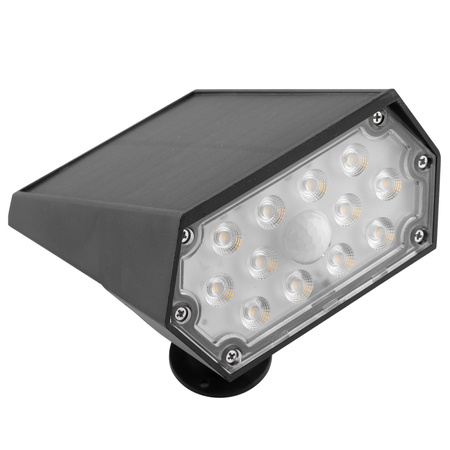 Garten LED SOLAR Strahler angetrieben 42 cm außen IP44 4000K Dämmerungssensor