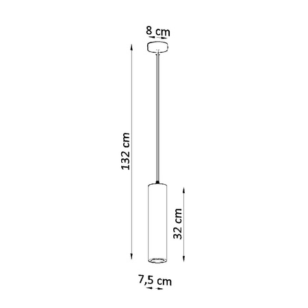 NANCY GU10 Hängende LED-Deckenleuchte Weiß Keramik SOLLUX