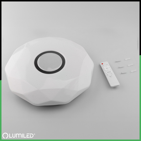 LED-Deckensegel WESTA 72W CCT Weiß Rund 50cm + PILOT LUMILED