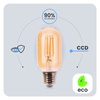 LED-Lampe E27 T45 4W = 40W 470LM 2000K warmweiß 360° Filament Amber LUMILED