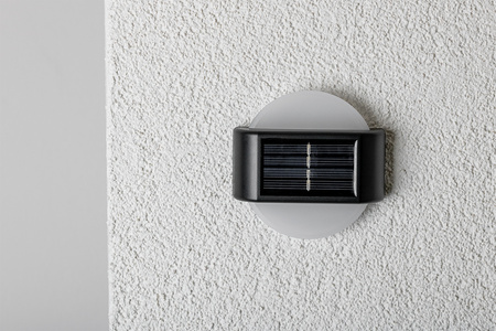 Set mit 2x Solar Garten Lampe LED Fassade Wandlampe Top Down Kreisförmige Leuchte