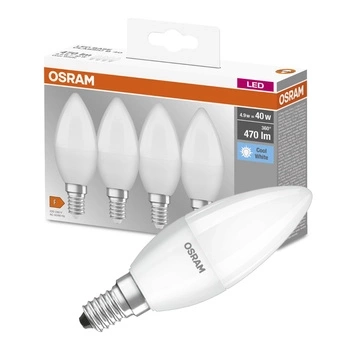 4x LED Lampe E14 B35 5,5 W = 40 W 470 lm 4000 K neutraler OSRAM-Sockel