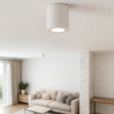 Aufputz Halogen Tuba Reflektor Spot GU10 IP54 Rund Weiß Masterled