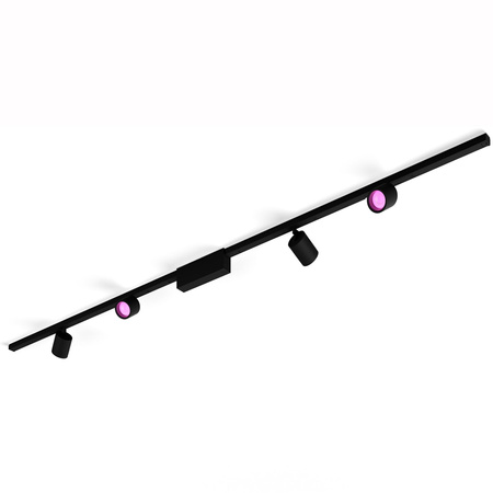 Perifo Lighting Rail Kit 2m + 4x LED-Strahler 20.8W CCT RGB Philips HUE Bluetooth Schwarz