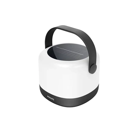Tragbare LED-Solarlampe 1.2W 80lm 3000K Schwarz Alula Philips
