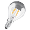 LED-Lampe P45 Ball E14 4W = 31W 350lm 2700K Warm 300° Silber Retrofit Glühfaden CLASSIC Osram