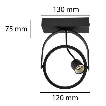 Deckenleuchte Wandleuchte LEON ES111 Beweglich schwarz