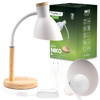 Schreibtischlampe Schule Zeichentisch Dekorativ E27 NIKO Weiß Lumiled