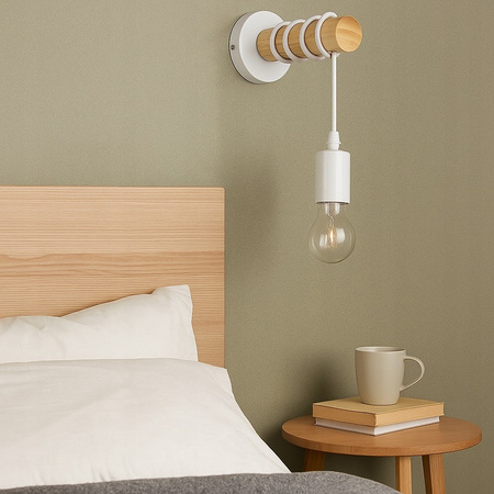 Spot E27 Weiß Braun Eos Masterled Wall Hanging Wandleuchte