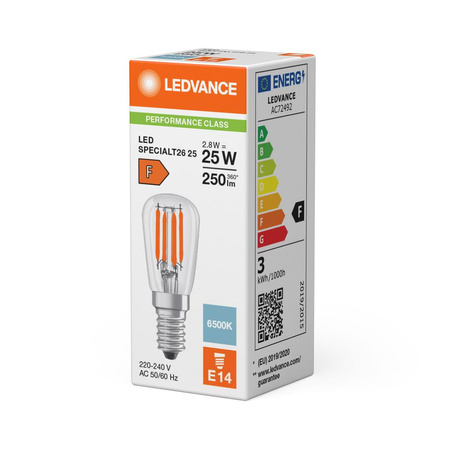 LED Lampen T26 E14 2.8W = 25W 250lm 6500K Kaltweiß FILAMENT LEDVANCE