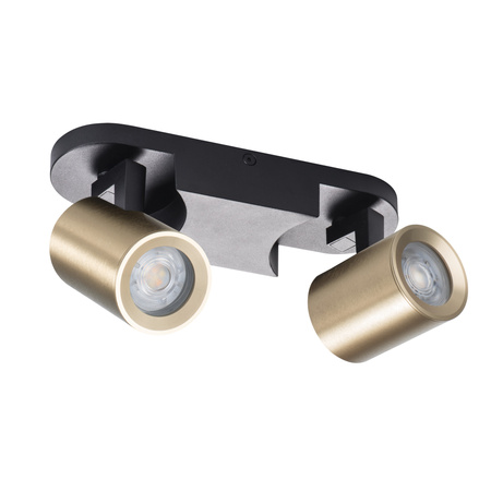 Wandleuchte Deckenleuchte Verstellbar LED GU10 Rund Schwarz Gold Laurin Kanlux