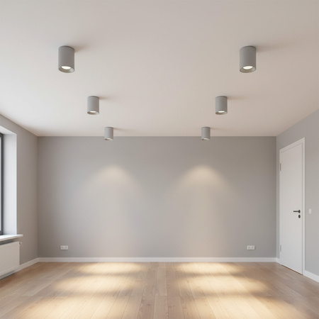 Deckeneinbauleuchte HARON GU10 Tuba Spot Moving Round Grey GOLDLUX