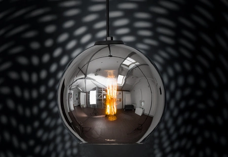 POLARIS Hängelampe 9056 Nowodvorski Schwarz Chrom E27 Decke hängend Glasschirm Lofted