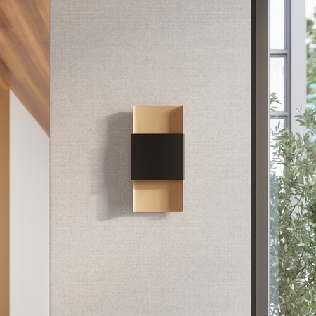 Wandleuchte DURLIN 2xG9 Gold Schwarz Modern SOLLUX