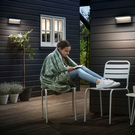 Garten LED-Wandleuchte BUSTAN 3.8W 2700K warm IP44 Anthrazit PHILIPS