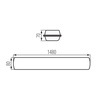 LED 66W 150cm 10000lm 4000K Neutral 115° IP65 IK08 Aufbaustrahler Kanlux