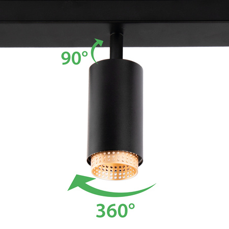 Deckenlampe LED Strahler 3x GU10 Röhre Spot ELIGIS Schwarz LUMILED