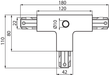 Linearer Schalter für Sammelschienen Innen 16A Weiß TEAR Kanlux