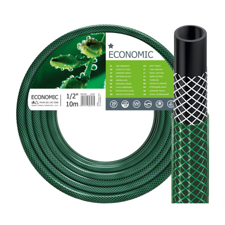 Gartenwasserschlauch 3 Lagen mit Geflecht 1/2" 10m Schwer ECONOMIC CELLFAST