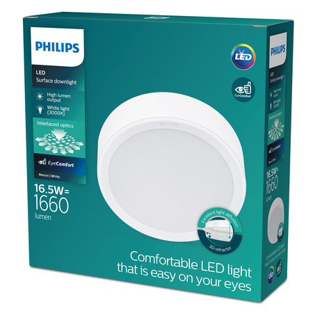 LED-Panel-Leuchte Aufbauleuchte LED 16.5W 1200lm 3000K Weiß Meson Philips