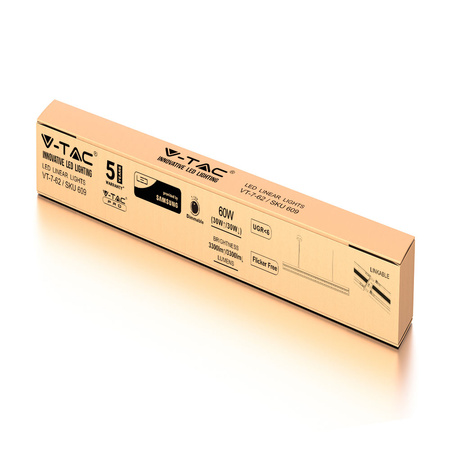 LED Lineare Leuchte 60W 4000K Pendel Silber Dimmbar Samsung Chip VT-7-62 V-TAC - 5 Jahre Garantie