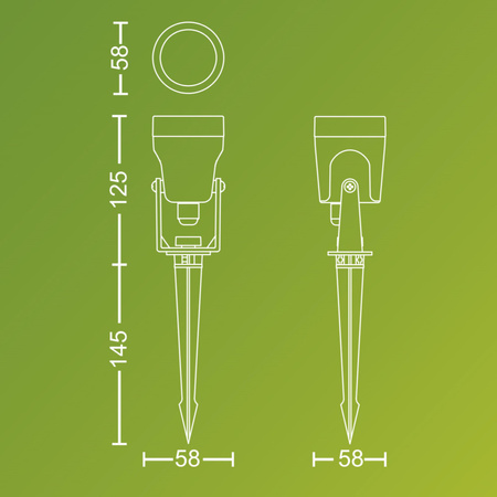 3x LED Reflektor Gartenlampe 1.5W 180lm 2700K Schwarz Reuel Ultra Effizient Philips