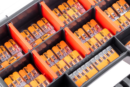 Schnellverbinder WAGO Installationsverbinder Set à 60 Stück - 25x 221 2x4mm + 25x 3x4mm + 10x 5x4mm