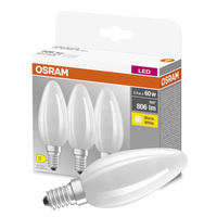 3x LED Lampen E14 B35 5,5W = 60W 806lm 2700K Wärme 300° Filament OSRAM BASE