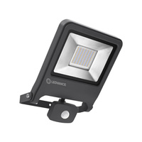 LED Fluter 50W 4500lm 3000K IP44 Grau mit Bewegungssensor LEDVANCE Flutlicht Endura
