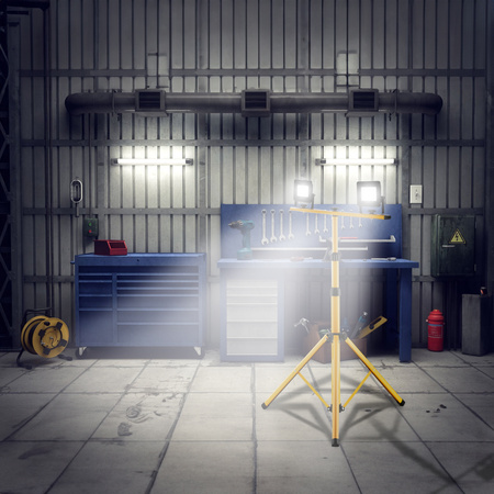 LED-Flutlicht ZUNA2 Halogenlampe 2x 30W 6500K auf Stativ + Kabel + Hermetischer Anschluss LUMILED