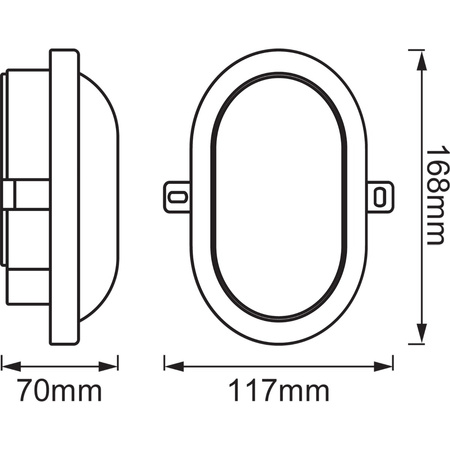 LED-Wandleuchte 5,5W 4000K IP54 Hermetisch Outdoor Schwarz BULKHEAD LEDVANCE