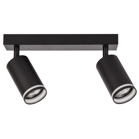 Wand- und Deckenstrahler 2x GU10 Schwarz PARIS Sanico Goldlux