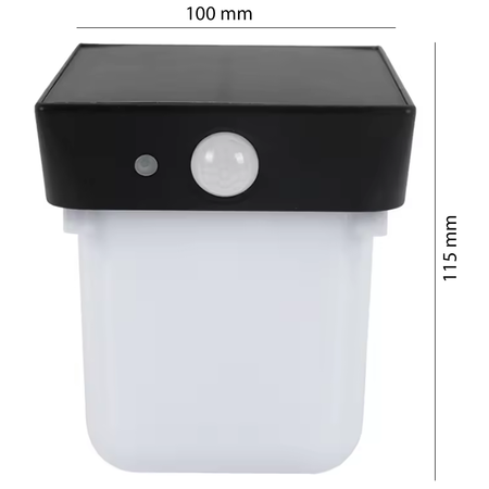 LED-Solar-Gartenlampe Fassaden-Wandleuchte 4000K IP54 Bewegungs- und Dämmerungssensor